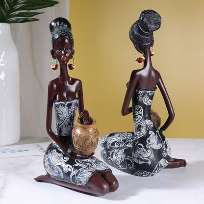 Retro African Resin Craft Ornament-KWB Lifestyle