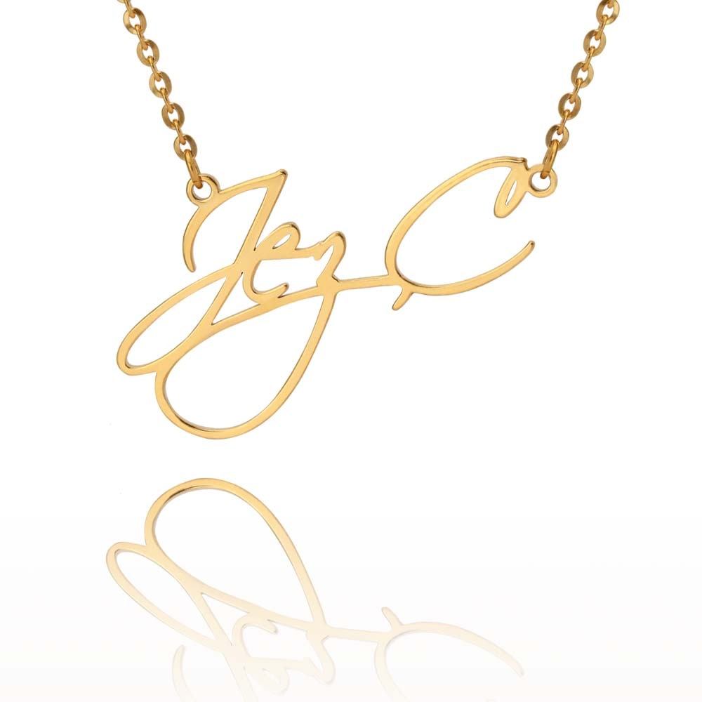 Personalized Elegance: Custom Stainless Steel Name Necklace In Gold For Women By Joias