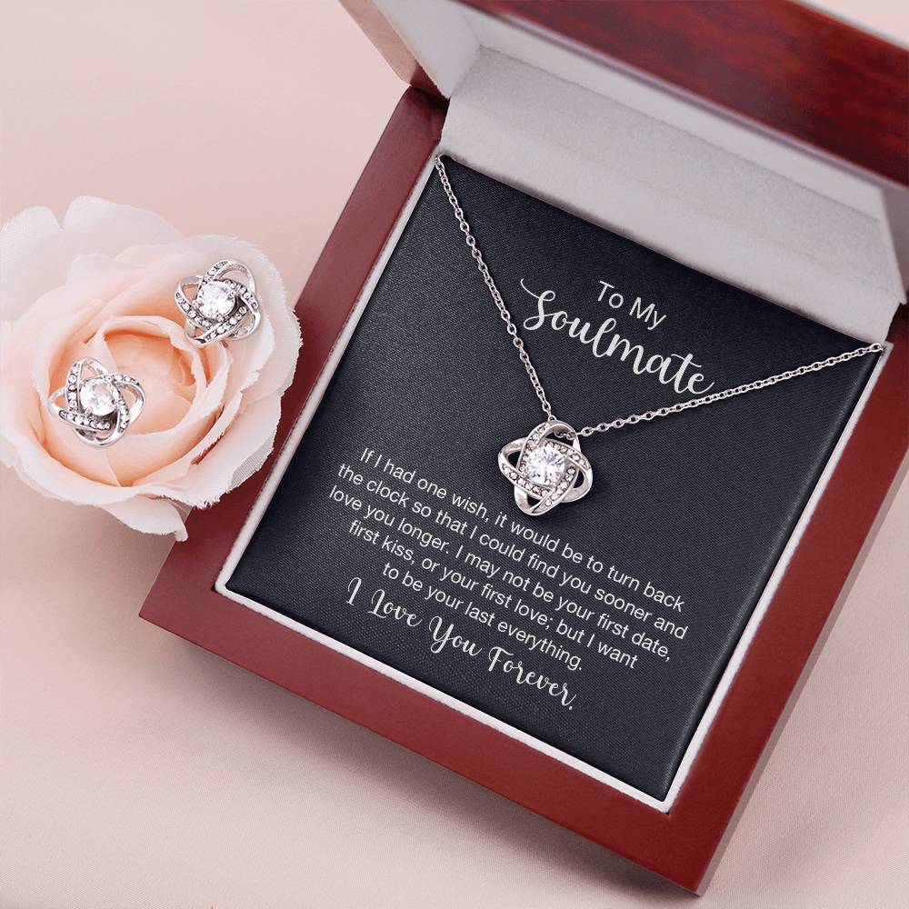 Jewelry - Eternal Bond: Love Knot Necklace & Earring Set