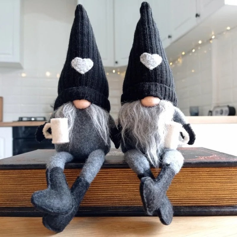 Coffee Gnomes Plush Doll with Legs Coffee Bar Decor Handmade