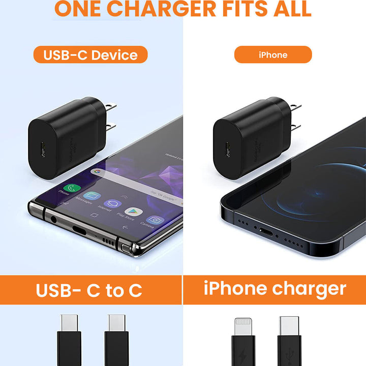 USB-C Wall Charger, 25w Fast Charging, Support Samsung