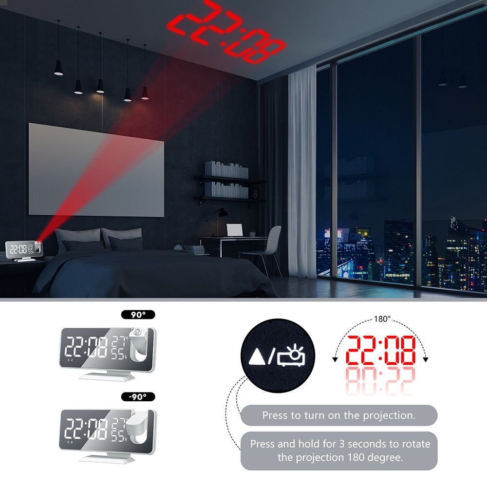 LED Digital Projection Clock-KWB Lifestyle