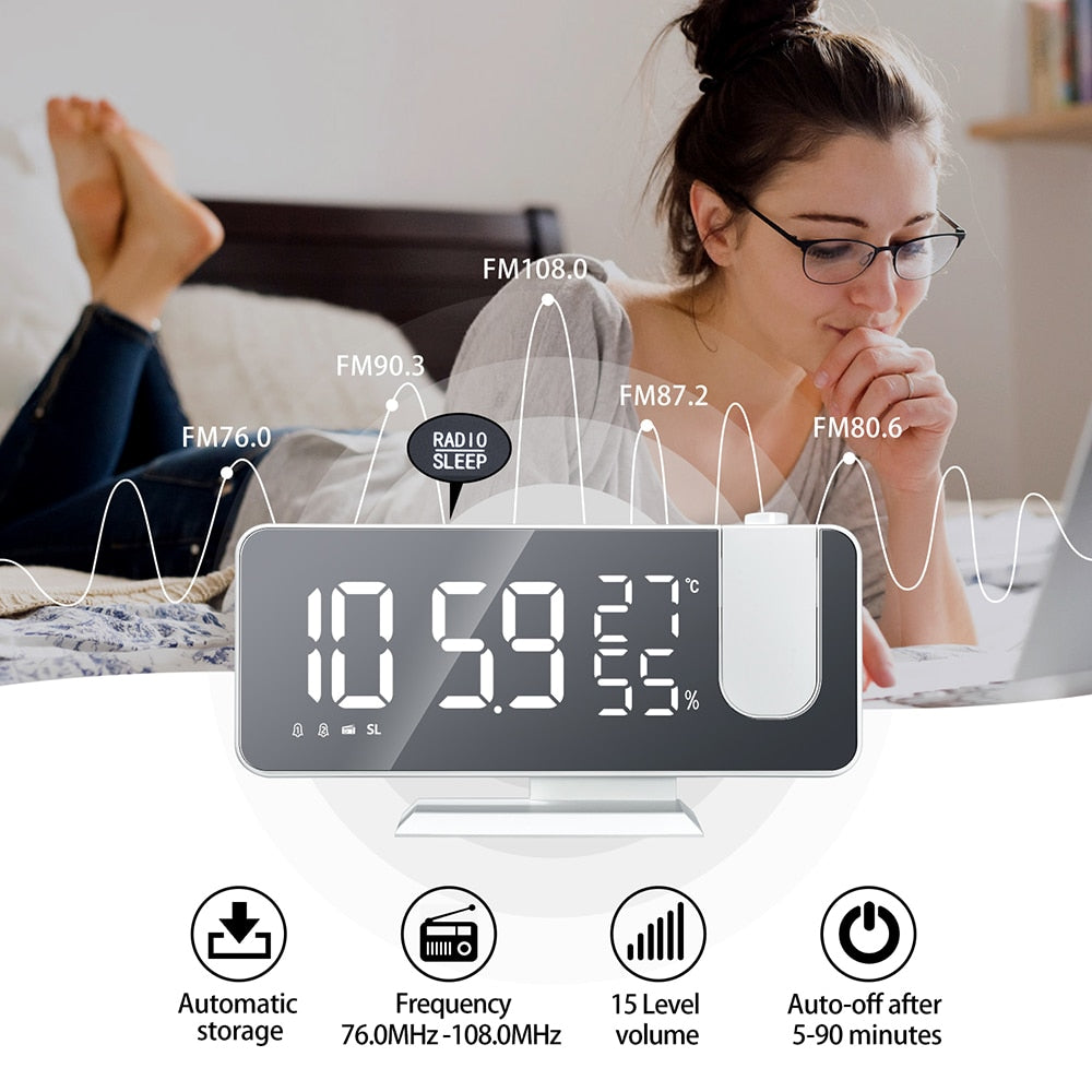 LED Digital Projection Clock-KWB Lifestyle