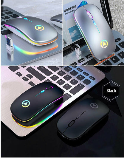 2.4GHz RGB Wireless USB Rechargeable Mouse-KWB Lifestyle