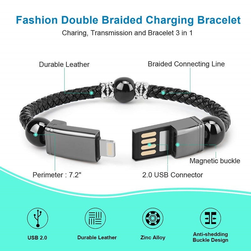 Portable USB C and Micro Bracelet Charger-KWB Lifestyle