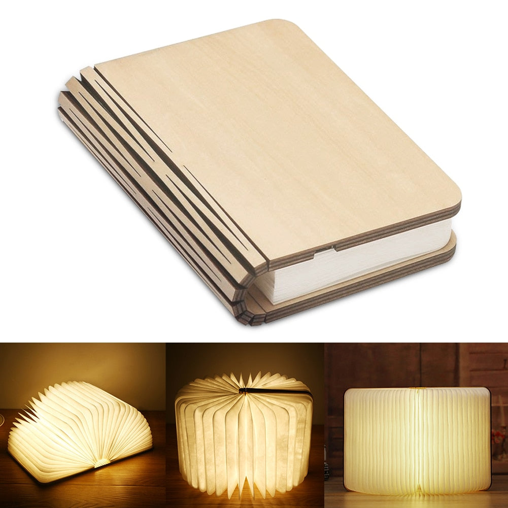 Experience the Charm of Our Wooden Book Lamp-KWB Lifestyle