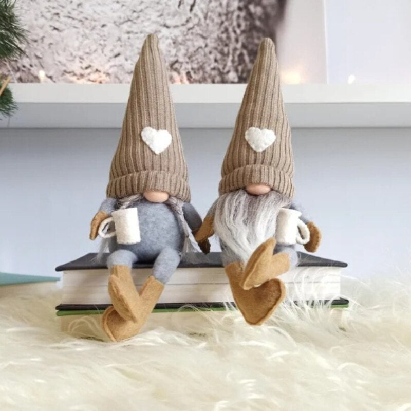 Coffee Gnomes Plush Doll with Legs Coffee Bar Decor Handmade