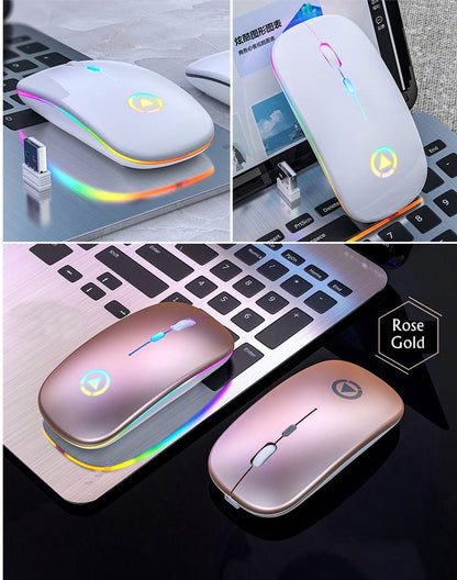 2.4GHz RGB Wireless USB Rechargeable Mouse-KWB Lifestyle