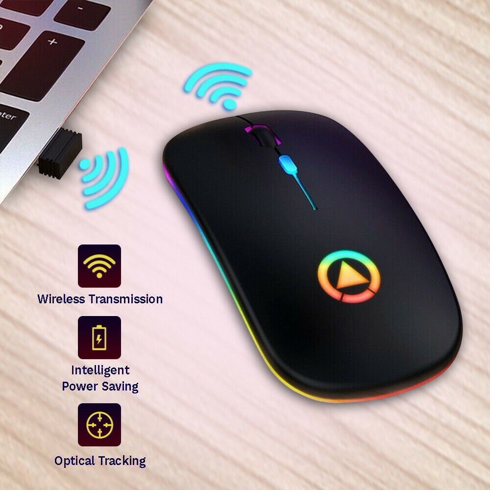 2.4GHz RGB Wireless USB Rechargeable Mouse-KWB Lifestyle