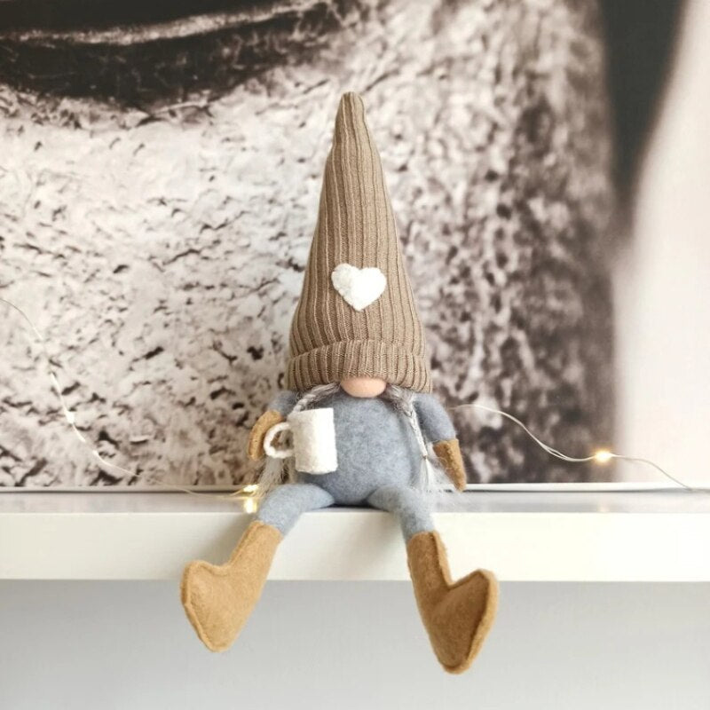 Coffee Gnomes Plush Doll with Legs Coffee Bar Decor Handmade