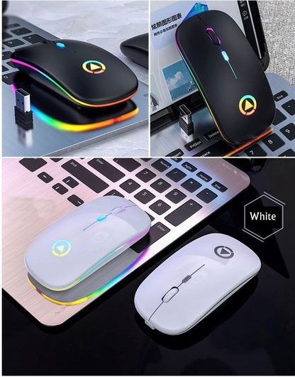 2.4GHz RGB Wireless USB Rechargeable Mouse-KWB Lifestyle