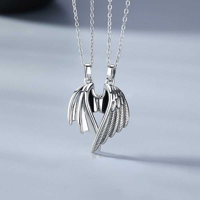 Angel Devil Wings Pair Lovers Necklace-KWB Lifestyle